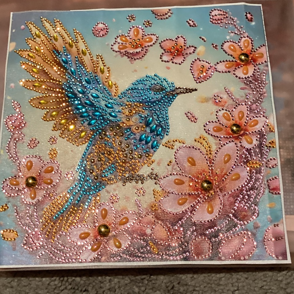 Colorful Beaded Bird Art